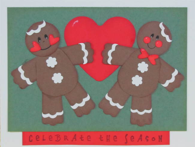 Christmas Card Gingerbread Couple By Punch Crazy At Splitcoaststampers