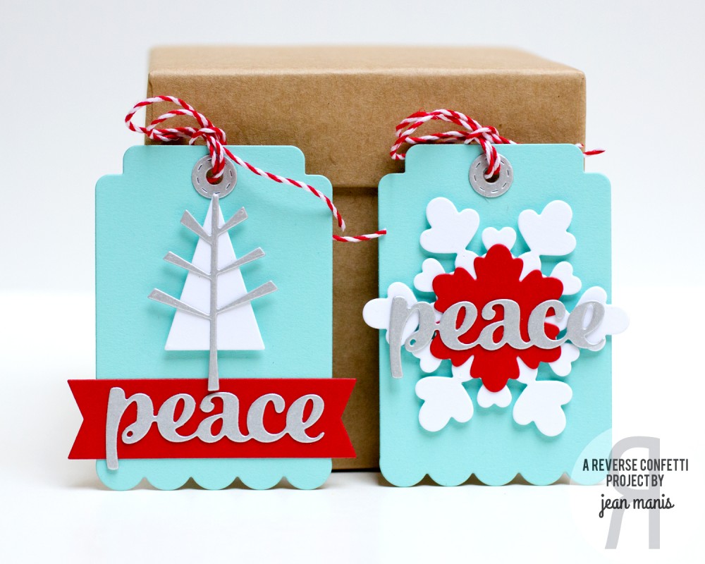 Jean Manis Reverse Confetti Holiday Tags
