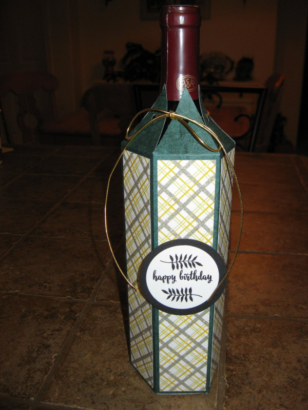 Wine bottle gift box by trip20bep at Splitcoaststampers