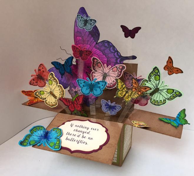 Butterfly Pop Up Box By Karjor At Splitcoaststampers