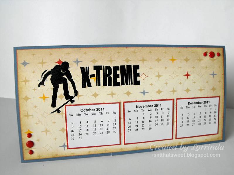 Xtreme Sports Desk Calendar Oct-Dec by lorrinda at Splitcoaststampers