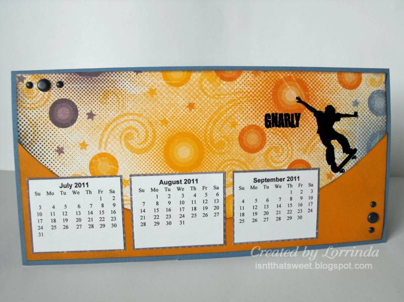 Xtreme Sports Desk Calendar July-Sep by lorrinda at Splitcoaststampers