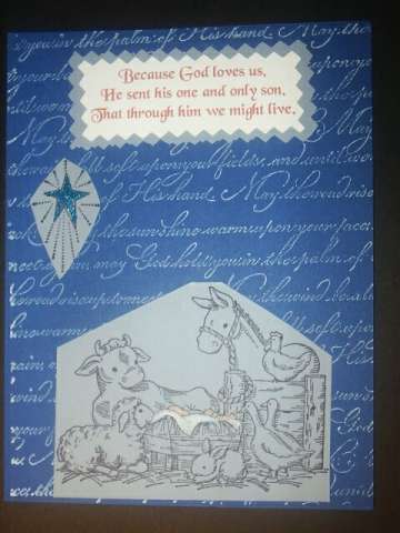 A gift- blue glitter by nmslmomto3 - at Splitcoaststampers
