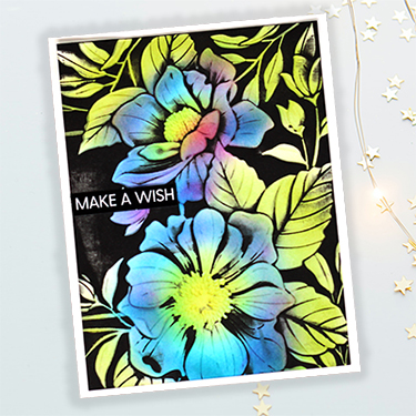 3D Embossing Folder BLACKOUT Watercolor Technique for Card Making 