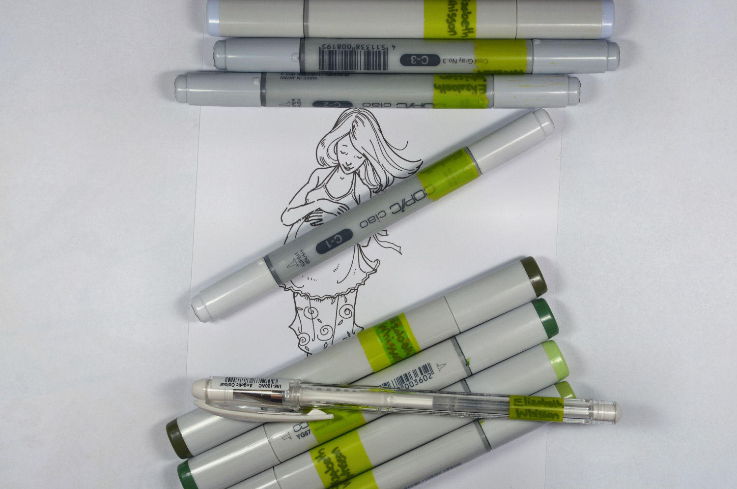 Alcohol markers with pencils Tutorial - Splitcoaststampers