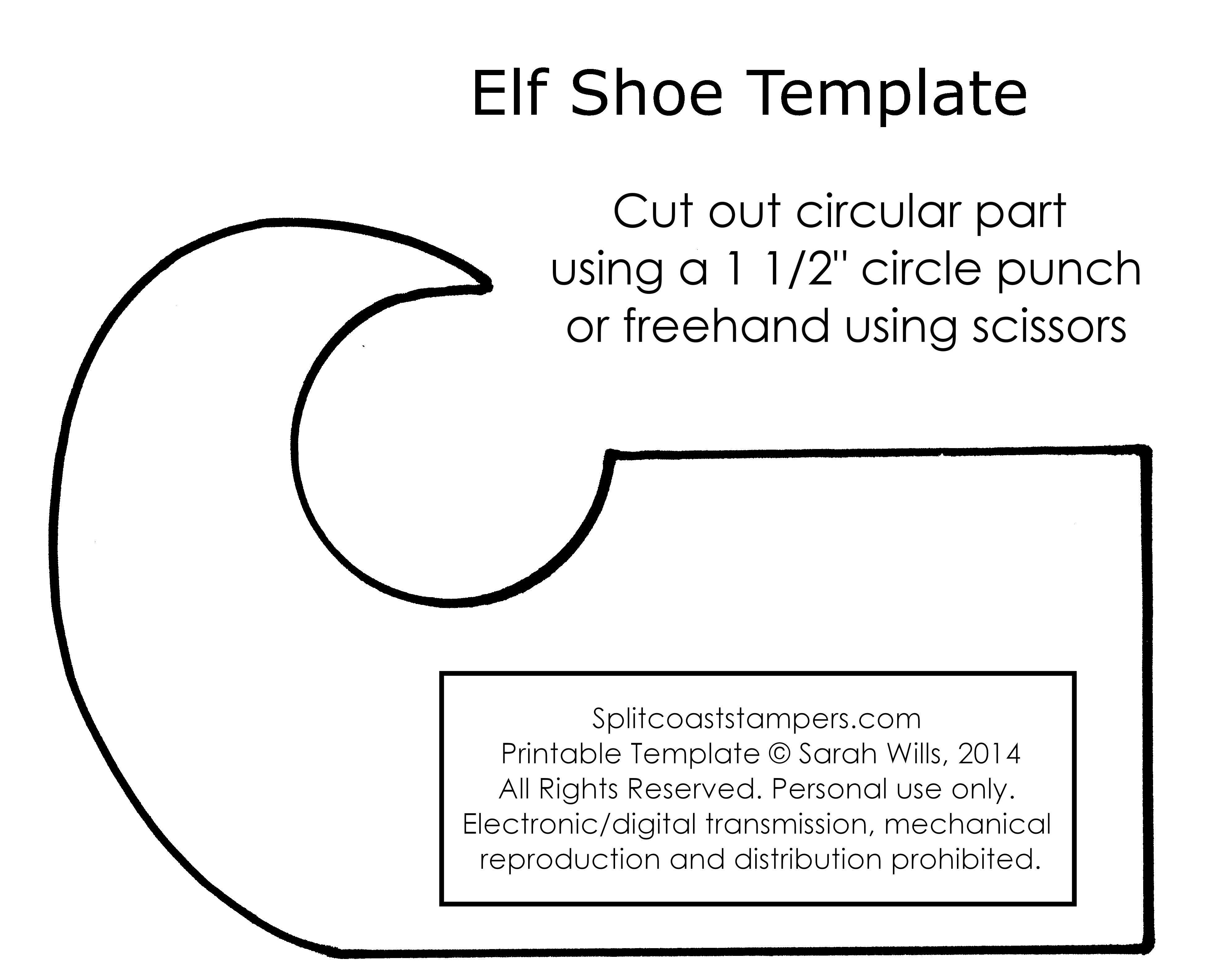 Elf Shoe Pattern Printable