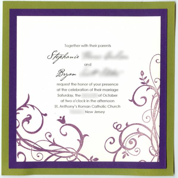 Sister's wedding invitation by maironad at Splitcoaststampers
