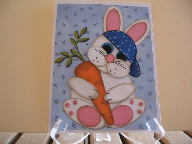 Bunny with carrot by graffiti at Splitcoaststampers