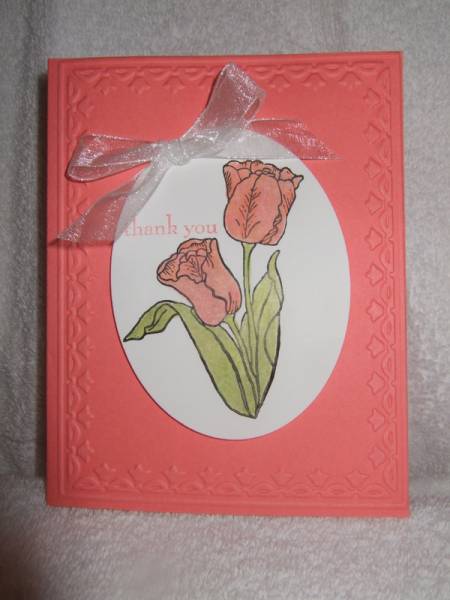 Coral Tulips by MommaPatti at Splitcoaststampers