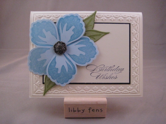 Blossom Birthday Greetings by label at Splitcoaststampers