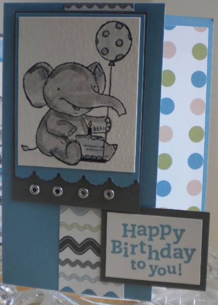 Elephant Birthday Polka Dots by Disneywed at Splitcoaststampers
