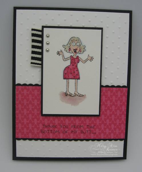 Not So Seriously thank you card by stampinstepmom at Splitcoaststampers