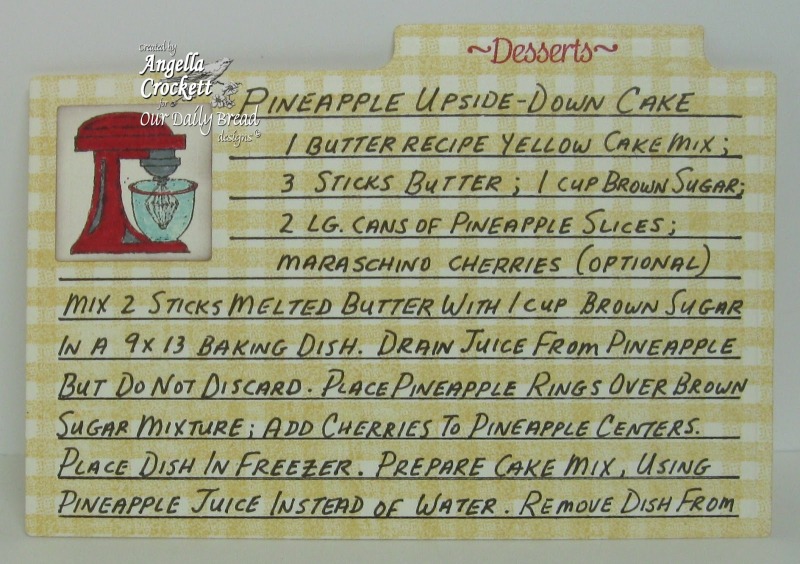 Pineapple Upside Down Cake Recipe Card! by angelladcrockett at ...