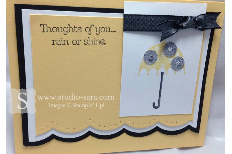 Springtime Rain for a Friend Note Card by smebys at Splitcoaststampers