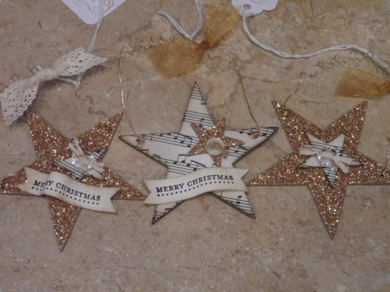 Chipboard Star Ornaments by lisacurcio2001 at Splitcoaststampers
