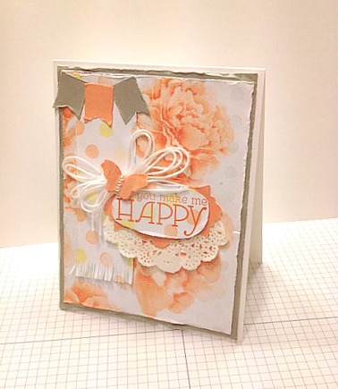Shabby Chic Happy Watercolor! by Pretty Paper Cards at Splitcoaststampers