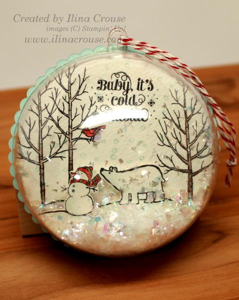 White Christmas ornament by ilinacrouse at Splitcoaststampers