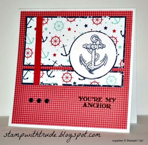 Guy Greetings Anchor card by stampwithtrude at Splitcoaststampers
