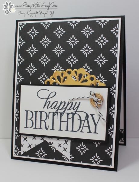 Happy Birthday, Everyone in Black & WHite by amyk3868 at Splitcoaststampers