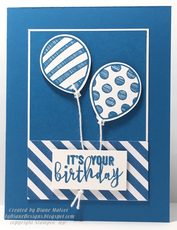 Bright Balloons by Diane Malcor at Splitcoaststampers
