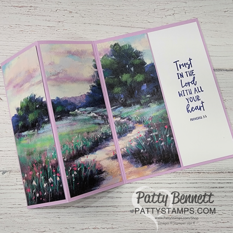 Meandering Meadow Triptych card by PattyBennett at Splitcoaststampers