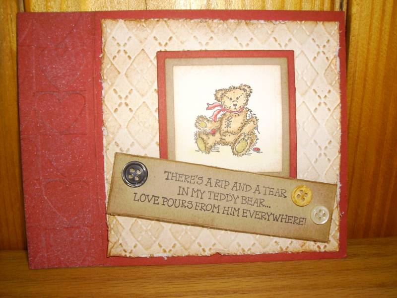 Rip and Tear Get Well Bear by lwm at Splitcoaststampers