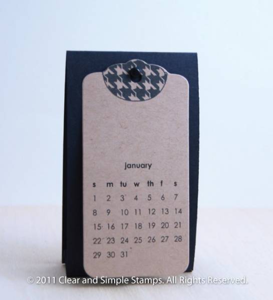 Calendar Tag Gift (front) by Clear and Simple at Splitcoaststampers