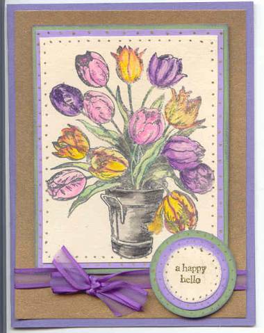 WT142 Bucket of Tulips by sunnyj at Splitcoaststampers