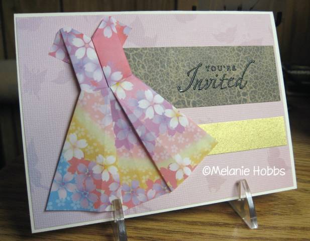 Origami Party Dress Invitation by Melilot at Splitcoaststampers
