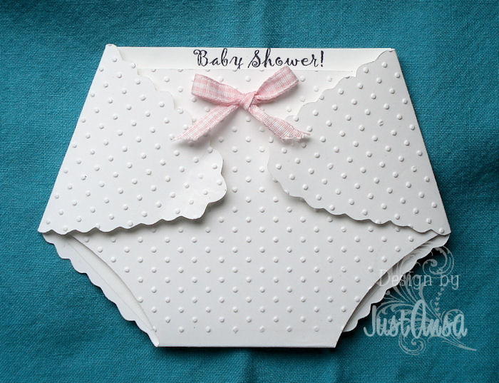 Diaper Baby Shower invite w/velcro by JustAnsa - at ...