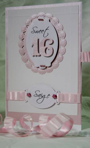 Sweet 16 birthday card by Holstein at Splitcoaststampers