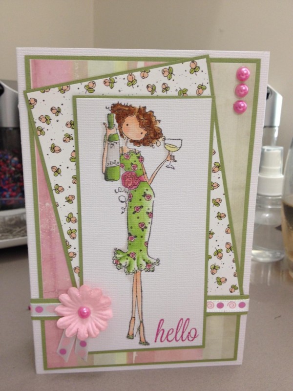 Pink and Green Happy Birthday by stampandshout at Splitcoaststampers