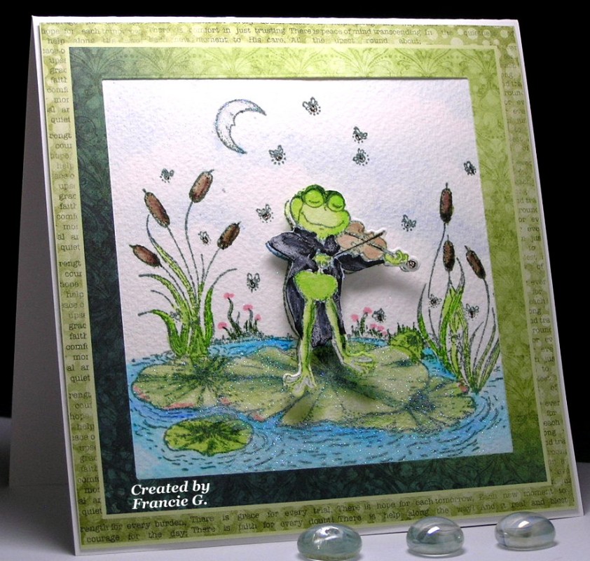 Fiddle'n Frog Birthday (FG) by Francie G. at Splitcoaststampers