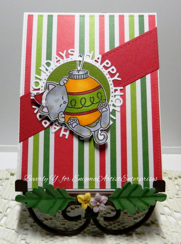 Happy Holidays by Beverly Y. features Ornamental Newton by Newton's Nook Designs; #newtonsnook