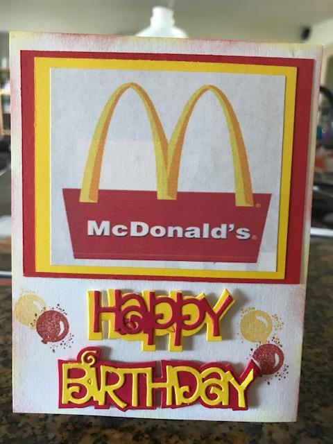 McDonalds Birthday Card by Purpleprince$$ at Splitcoaststampers