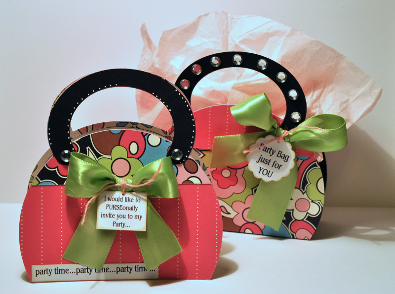 Purse invite set by cutups at Splitcoaststampers