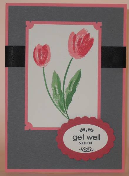 Coral Tulips by PinkyPapers at Splitcoaststampers