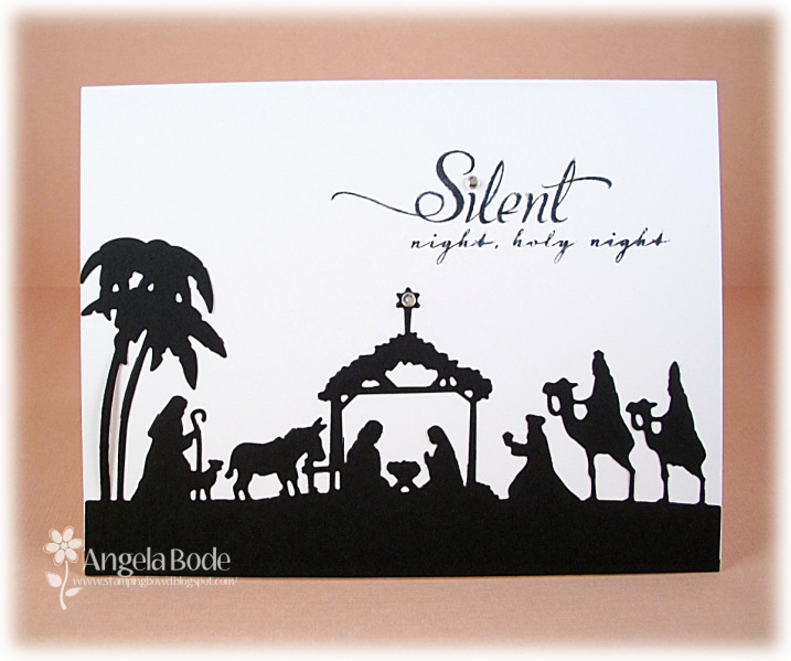 CCC13 Silent Night Silhouette by ohmypaper! at Splitcoaststampers