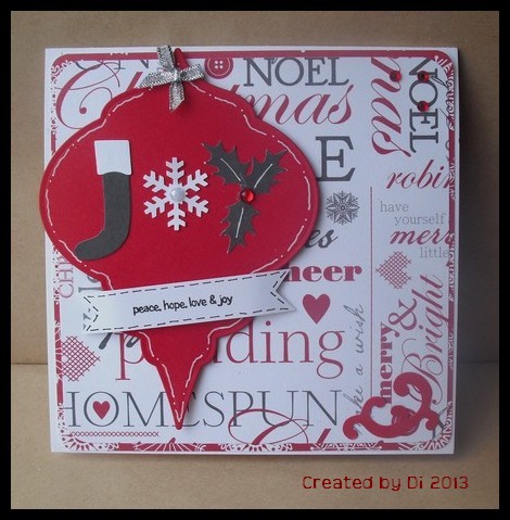 Red and Grey Christmas by DiHere at Splitcoaststampers